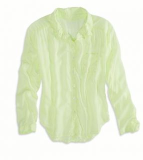 Neon Lemon Lime AE Relaxed Dolman Girlfriend Shirt, Womens L