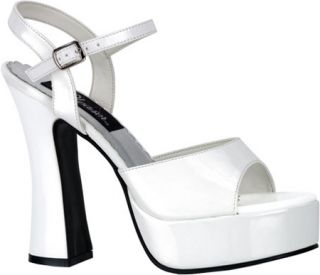 Womens Pleaser Dolly 09   White Patent Casual Shoes