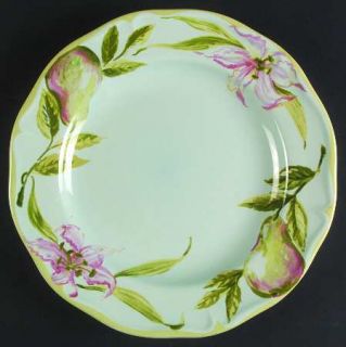 Culinary Arts Tropical Pear Dinner Plate, Fine China Dinnerware   Pears&Pink Blo