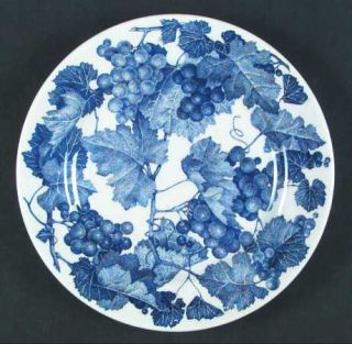 Primula Prl12 Salad Plate, Fine China Dinnerware   Blue Grapes And Leaves,Smooth