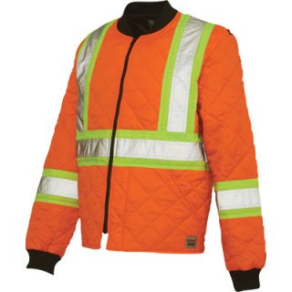 Work King Class 2 High Visibility Trucker Jacket   Orange, 2XL, Model# S43211