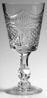 Tiffin Franciscan 17711 6 Water Goblet   Stem #17711,Cross,Arches,Vertical Cut