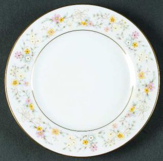 Noritake Delevan Bread & Butter Plate, Fine China Dinnerware   Pastel Flower Rim