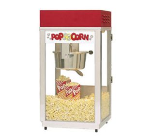 Gold Medal Super 88 Popcorn Machine w/ 8 oz EZ Kettle & Red Dome, 120/208V