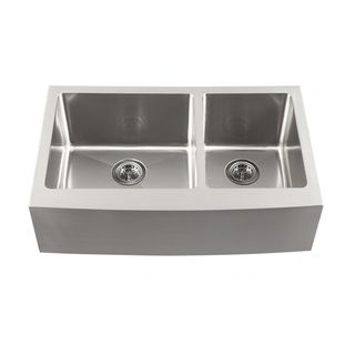 Schon Undermount 16 gauge Stainless Steel Apron Front 60/40 Kitchen Sink