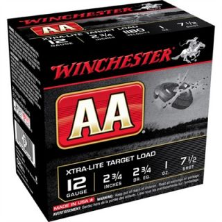 Winchester Aa Shotgun Ammunition   Win Shells 12ga 2 3/4    2 3/4dr 1oz 75 Target Loads