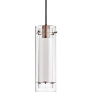 Dainolite DAI 22152 790 OBB Universal Single Pendant Clear/Frosted Glass With Wh