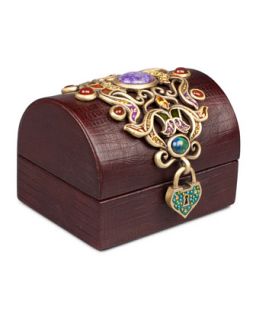 Bejeweled Leather Treasure Box