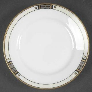Epiag Platina Bread & Butter Plate, Fine China Dinnerware   Cream Band W/Black,P