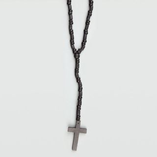 Wood Rosary Necklace Black One Size For Men 191063461