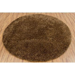 Handwoven Black/brown Mandara Shag Rug (79 Round) (BlackPattern Shag Tip We recommend the use of a  non skid pad to keep the rug in place on smooth surfaces. All rug sizes are approximate. Due to the difference of monitor colors, some rug colors may var