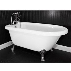 Spa Collection 53 inch Classic Style Clawfoot Tub And Faucet Pack