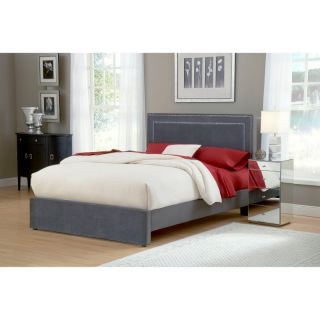 Amber Upholstered Low Profile Bed   Pewter Multicolor   HL3107 1, Queen