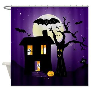  Halloween Pumpkin Haunted House Shower Curtain  Use code FREECART at Checkout