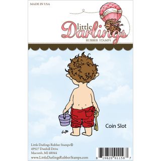 Little Darlings Unmounted Rubber Stamp coin Slot