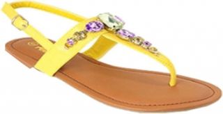 Womens Westbuitti Bonnie 71   Yellow Thong Sandals