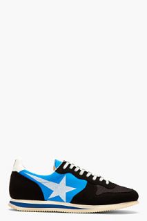 Golden Goose Blue And Black Paneled Haus Sneakers