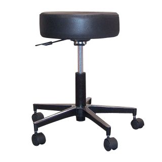 Drive Medical Padded Seat Revolving Pneumatic Adjustable Height Stool With Metal Base (BlackDimensions 14 inch diameterPadding 4 inches thick x 19 22.5 inches highModel 13078Weight capacity 250 poundsAssembly required  )